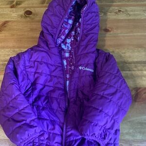 Columbia purple puffer jacket